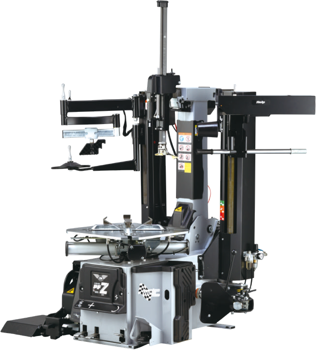 タイヤチェンジャーでの作業風景